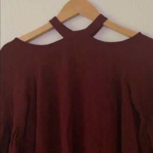 Tunic maroon long sleeves